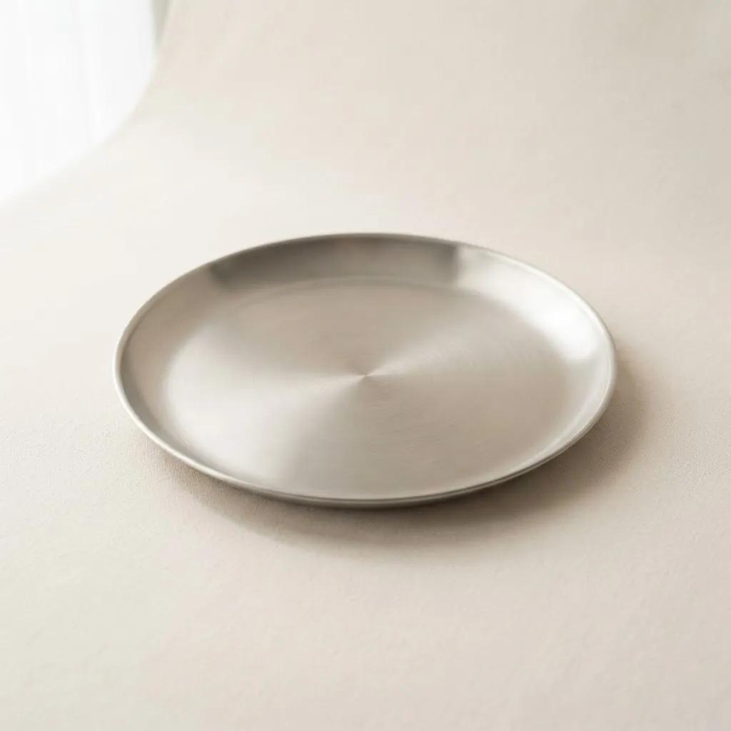 Deep irregular stainless steel bowl